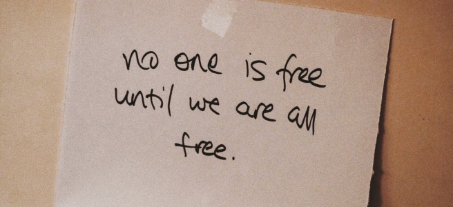 no one is free until we are free